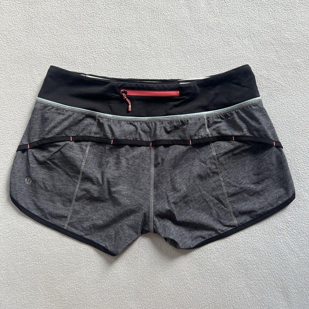 Lululemon Grey Black Pink Blue Speed Shorts